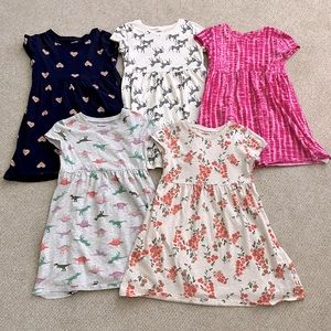 Bundle of five old navy dresses size 5T